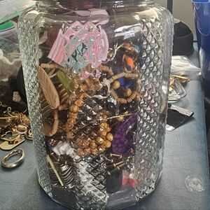 Massive Jewelry Jar Crammed Full